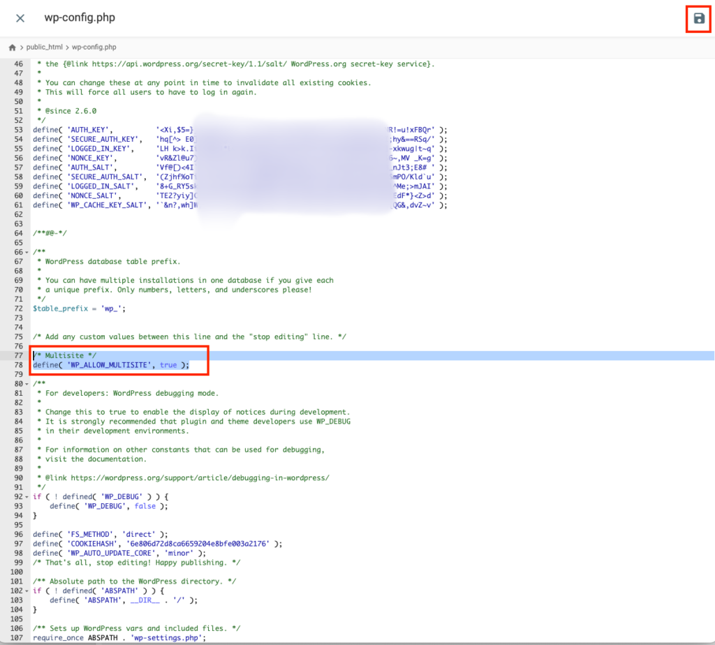 호스팅어 파일 매니저 wp-config.php 파일 편집