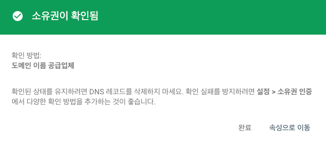 TXT Record Verification Success
