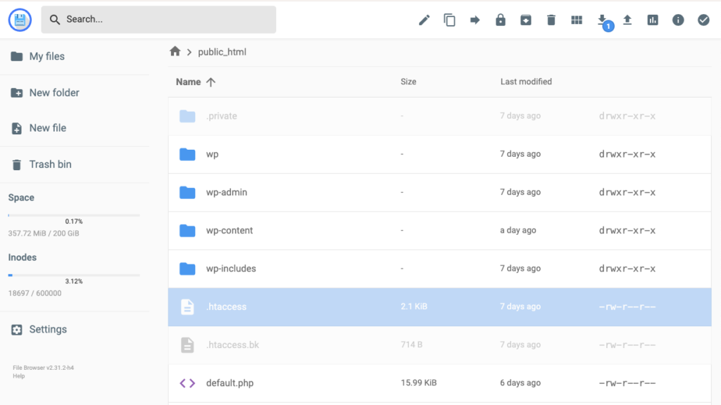 워드프레스 htaccess 파일
